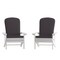 Flash Furniture White Adirondack Chairs with Gray Cushions, 2PK 2-JJ-C14501-CSNGY-WH-GG - alternate 9